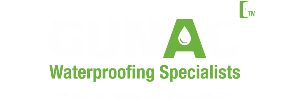 White Logo - Gunac Waterproofing Specialists - Website Banner